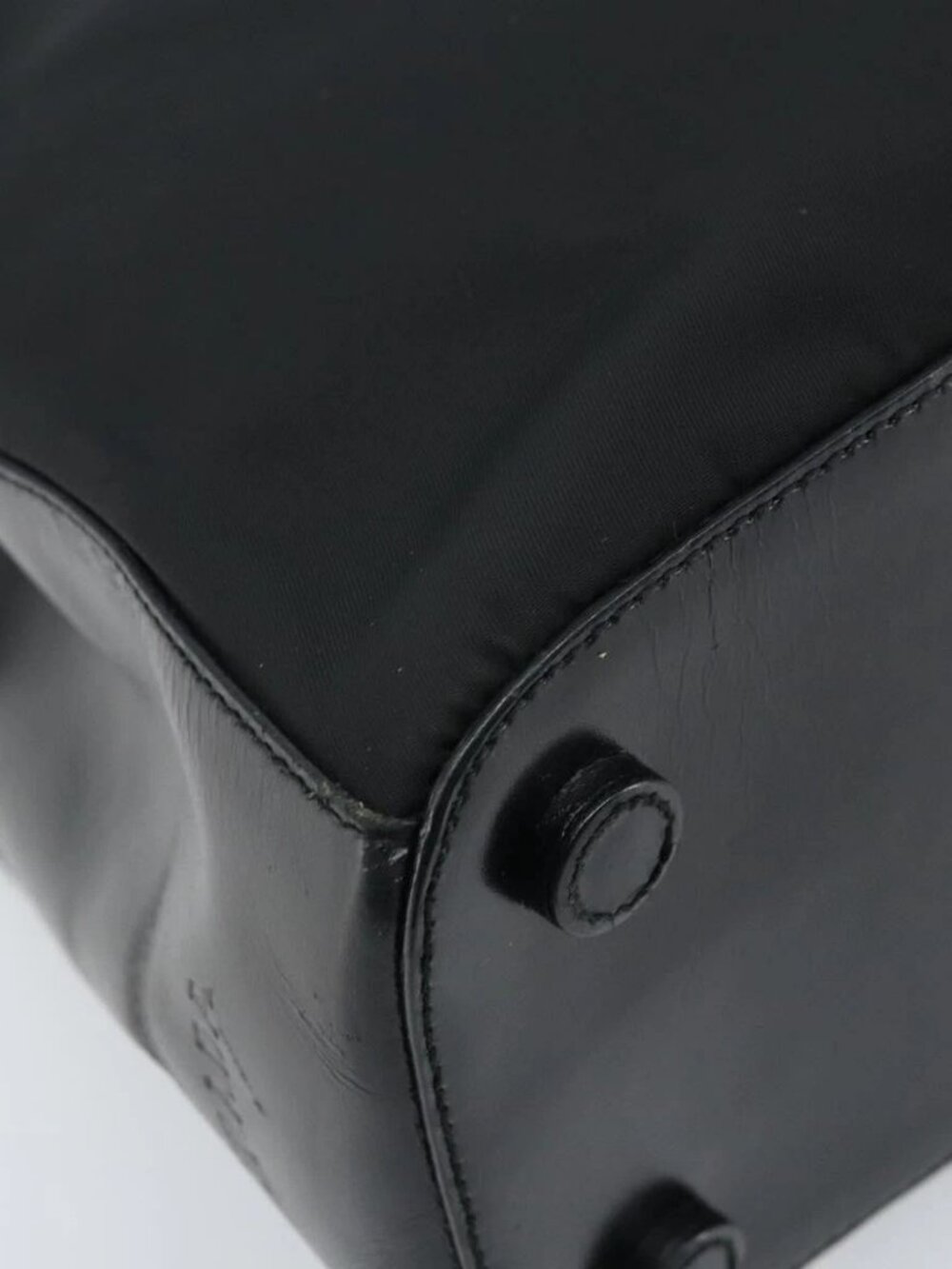 PRADA Shoulder Bag Nylon Black Silver - Picture 5 of 16